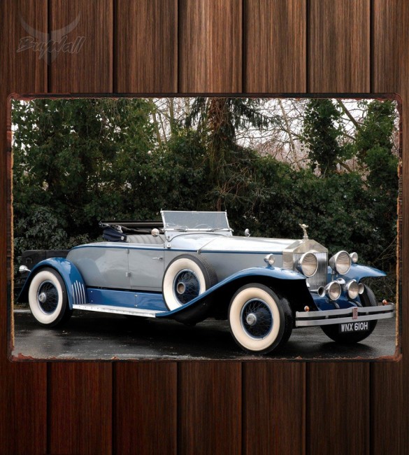 Металлическая табличка Rolls-Royce Silver Ghost 40 50 Speedster Boattail Roadster Металлическая табличка Rolls-Royce Silver Ghost 40 50 Speedster Boattail Roadster